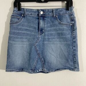 Wonder Nation Girls Blue Denim Jean Skirt Size 2XL Casual Spring